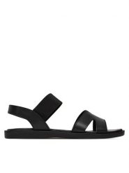 Lasocki Sandały WI23-3096-02 Czarny. Czarne sandały Lasocki, bez wzorów, ze skóry, bez obcasa, na płaskiej podeszwie, bez zapięcia. Za 139.99 zł.