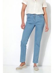 Relaxed by TONI Dżinsy - Slim fit - w kolorze błękitnym rozmiar: W48. Niebieskie jeansy Relaxed by TONI, bez wzorów, z podwyższonym stanem. Za 113.90 zł.
