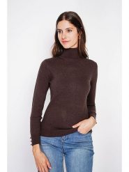 C& Jo Golf w kolorze brązowym rozmiar: 38. Brązowe golfy C& Jo, bez wzorów, ze splotem, bez ramiączek. Za 120.95 zł.