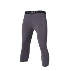 Damskie legginsy termoaktywne 3/4 100% wełna merynosów - Bjork 210. Szare legginsy FJORK MERINO, bez wzorów, z wełny. Za 479.00 zł.