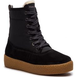 Botki MARC O'POLO - 809 14916101 300 Black 990. Czarne botki Marc O'Polo, bez wzorów, z materiału, bez obcasa, bez zapięcia. W wyprzedaży za 449.00 zł.