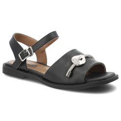 Sandały damskie Artiker, cholewka ze skóry naturalnej licowej pasek wokół kostki z regulacją na klamrę, czarne, 58C1606. Czarne sandały Artiker, bez wzorów, ze skóry, bez obcasa, bez zapięcia. Za 189.00 zł.