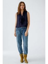 Oui Bluzka w kolorze granatowym rozmiar: 38. Niebieskie bluzki Oui, bez wzorów, bez kołnierzyka, bez ramiączek. Za 122.96 zł.