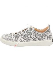 Think! Skórzane sneakersy w kolorze czarno-białym rozmiar: 37,5. Białe trampki Think!, bez wzorów, bez zapięcia. Za 297.45 zł.