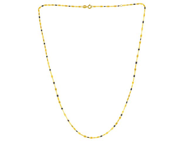 Złoty naszyjnik z emalią, skręcone blaszki. Żółte naszyjniki Apart, złote. Za 729.00 zł.