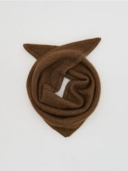 Szal z wełną i kaszmirem - brązowy. Brązowe szaliki Reserved, bez wzorów, z kaszmiru. Za 169.99 zł.