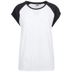 T-shirt Damski Kontrastowy Raglanowy. Białe t-shirty Urban Classics, m, bez wzorów, bez kołnierzyka, bez ramiączek. Za 55.99 zł.