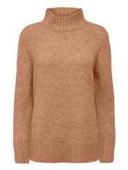 ONLY Sweter w kolorze karmelowym rozmiar: S. Brązowe swetry Only, s, bez wzorów, bez ramiączek. Za 105.95 zł.