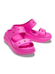 Crocs Klapki "Classic" w kolorze różowym rozmiar: 39/40. Różowe klapki Crocs, bez wzorów, z otwartym noskiem, bez obcasa. Za 131.95 zł.