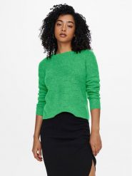 ONLY Sweter 15234745 Zielony Regular Fit. Zielone swetry Only, xl, bez wzorów, z syntetyku, bez ramiączek. Za 69.99 zł.