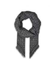 Calvin Klein Chusta Aop Monogram Jacquard LV04F8054G Czarny. Czarne rękawiczki Calvin Klein, bez wzorów, z materiału. Za 259.99 zł.