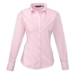 Bluzka Damska Z Długim Rękawem Z Popeliny. Czerwone bluzki PREMIER, xl, bez wzorów, casualowe, bez kołnierzyka, bez ramiączek. Za 107.99 zł.