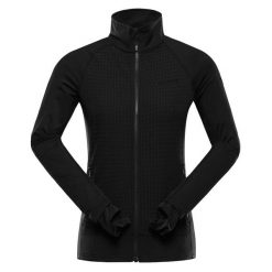 Bluza damska turystyczna szybkoschnąca Alpine Pro Querta 2. Czarne bluzy Alpine Pro, xl, bez wzorów, z elastanu, bez kaptura. Za 209.00 zł.