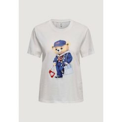 Koszulka crop top Kobieta ONLY Onlmaeve Life S/S Reg Tee Cs Jrs. Białe topy Only, s, bez wzorów, z bawełny, bez kołnierzyka, bez ramiączek. Za 154.20 zł.