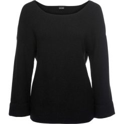 Sweter, rozszerzane rękawy bonprix czarny. Swetry marki bonprix. Za 44.99 zł.