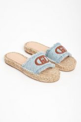 Klapki damskie z logo LIU JO. Klapki Liu Jo, bez wzorów, bez obcasa. Za 359.00 zł.