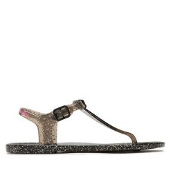 Sandały EA7 Emporio Armani. Czarne sandały EA7 Emporio Armani, bez wzorów, bez obcasa, na płaskiej podeszwie, bez zapięcia. Za 269.99 zł.