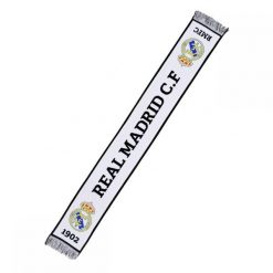 Real Madryt szalik kibica Knitted Scarf 3RD RM4BUF3 wielokolorowy. Białe szaliki REAL MADRID, bez wzorów, z materiału. Za 96.44 zł.