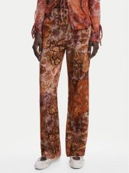 Desigual Spodnie materiałowe Romantica 25WWPW02 Pomarańczowy Regular Fit. Brązowe spodnie materiałowe Desigual, xl, bez wzorów, z materiału. Za 539.99 zł.