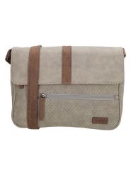 Beagles Skórzana torebka "Brunete" w kolorze beżowo-szarym - 27 x 23 x 7 cm rozmiar: onesize. Brązowe torby na ramię Beagles, bez wzorów, z materiału, na ramię, bez dodatków. Za 78.99 zł.