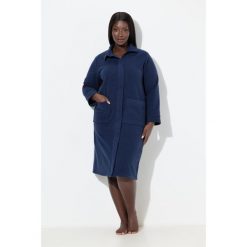 Damskie Szlafrok polarowy stójka zamek błyskawiczny z recyklingu. Niebieskie szlafroki Ulla Popken, plus size, bez wzorów, z materiału, plus size, bez ramiączek, bez kaptura. Za 279.99 zł.
