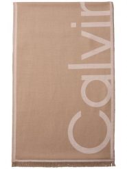 Calvin Klein Szalik Kobiety wiskoza brązowy|beżowy, ONE SIZE. Brązowe szaliki Calvin Klein, bez wzorów, z wiskozy, eleganckie. Za 249.95 zł.