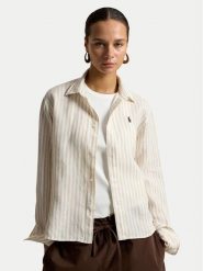 Polo Ralph Lauren Koszula 211935130504 Beżowy jasny Relaxed Fit. Brązowe koszule Polo Ralph Lauren, s, bez wzorów, ze lnu, bez kołnierzyka, bez ramiączek. Za 859.99 zł.