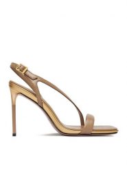 Eva Minge Sandały ROSEMARY-LT1520-2 Beżowy. Brązowe sandały Eva Minge, bez wzorów, ze skóry, bez obcasa, na szpilce, bez zapięcia. Za 429.99 zł.