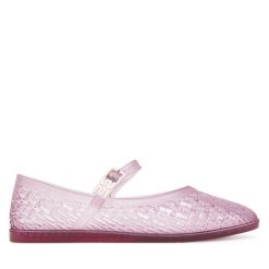 Baleriny Melissa. Czerwone baleriny Melissa, bez wzorów, bez obcasa. Za 229.99 zł.