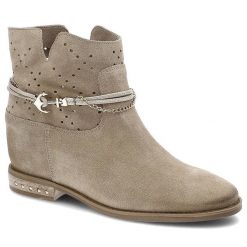 Beżowe Botki Damskie Carinii Codzienne Stylowe Buty. Brązowe botki Carinii, na wiosnę, z aplikacjami, bez obcasa, na koturnie, bez zapięcia. Za 309.00 zł.