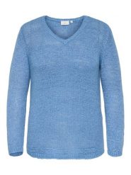 ONLY Carmakoma Sweter w kolorze niebieskim rozmiar: XL-54. Niebieskie swetry Only Carmakoma, xl, bez wzorów, ze splotem, bez ramiączek. Za 104.99 zł.