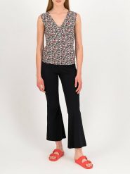 Blutsgeschwister Top "Mon Soleil Cache" w kolorze czarno-czerwono-białym rozmiar: XL. Białe topy Blutsgeschwister, xl, bez wzorów, z bawełny, bez kołnierzyka, bez ramiączek. Za 105.63 zł.