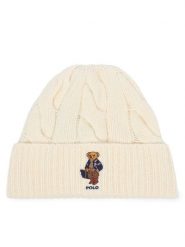 Polo Ralph Lauren Czapka 455P18118003 Kremowy. Białe czapki Polo Ralph Lauren, bez wzorów, z wełny. Za 419.99 zł.