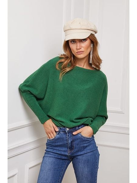 So Cachemire Sweter "Jackson" w kolorze zielonym rozmiar: L. Zielone swetry So Cachemire, l, bez wzorów, z kaszmiru, bez ramiączek. Za 217.99 zł.