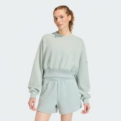 Bluza Soft Lux Loose. Zielone bluzy Adidas, m, bez wzorów, bez kaptura. Za 279.00 zł.