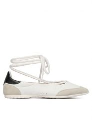 Patrizia Pepe Baleriny 8Z0123/L150-W101 Biały. Białe baleriny Patrizia Pepe, bez wzorów, ze skóry, bez obcasa. Za 919.99 zł.