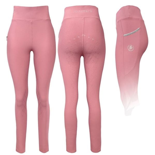 Legginsy jeździeckie z silikonowym lejem JD ATTACK Cathrine. Czerwone legginsy JD ATTACK, l, bez wzorów, z tkaniny. Za 329.00 zł.