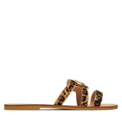 Klapki Liu Jo. Brązowe klapki Liu Jo, bez wzorów, bez obcasa. Za 369.99 zł.