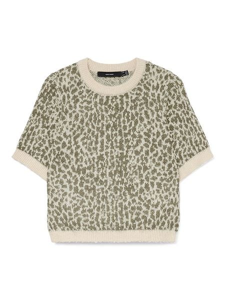 Vero Moda Sweter w kolorze oliwkowo-beżowym rozmiar: S. Brązowe swetry Vero Moda, s, bez wzorów, bez ramiączek. Za 87.40 zł.