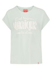 Eight2Nine Koszulka w kolorze jasnozielonym rozmiar: XS. Zielone bluzki Eight2Nine, xs, bez wzorów, z bawełny, bez kołnierzyka, bez ramiączek. Za 43.99 zł.