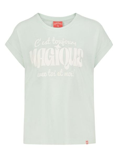 Eight2Nine Koszulka w kolorze jasnozielonym rozmiar: M. Zielone bluzki Eight2Nine, m, bez wzorów, z bawełny, bez kołnierzyka, bez ramiączek. Za 43.99 zł.