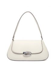 Calvin Klein Torebka Hardware Flap Shoulder Bag LV04F3146G Biały. Białe torebki klasyczne Calvin Klein, bez wzorów, ze skóry, bez dodatków. Za 649.99 zł.