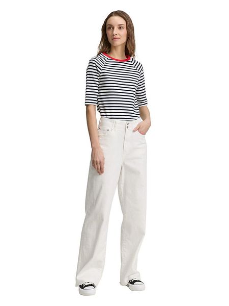 Tom Tailor Bluzka w kolorze białym rozmiar: XS. Białe bluzki Tom Tailor, xs, bez wzorów, z bawełny, bez kołnierzyka, bez ramiączek. Za 37.95 zł.