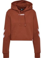 Sweat damska bluza z kapturem Hummel Legacy. Brązowe bluzy Hummel, na zimę, xs, bez wzorów, z bawełny, z kapturem. Za 178.00 zł.