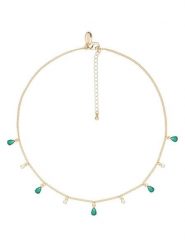 U.S. Polo Assn. Pozłacany naszyjnik z kamieniami ozdobnymi - dł. 36 cm rozmiar: onesize. Zielone naszyjniki U.S. Polo Assn., metalowe. Za 65.99 zł.