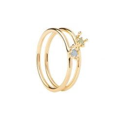 P D Paola Pierścionek P D Paola Color - 925 sterling silver i srebro i pozłacany Pierścionki 1 ct Damski. Szare pierścionki P D Paola, z cyrkonią, pozłacane. Za 356.99 zł.