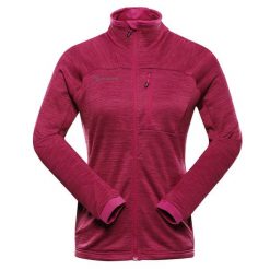Bluza damska turystyczna szybkoschnąca Alpine Pro Onneca 3. Czerwone bluzy Alpine Pro, bez wzorów, bez kaptura. W wyprzedaży za 299.00 zł.