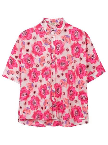 Herrlicher Bluzka w kolorze różowym rozmiar: XS. Różowe bluzki Herrlicher, xs, bez wzorów, bez kołnierzyka, bez ramiączek. Za 121.80 zł.