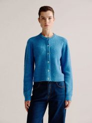 Josephine & Co Kardigan "Laurine" w kolorze niebieskim rozmiar: XS. Niebieskie kardigany Josephine & Co, xs, bez wzorów, prążkowane. Za 195.99 zł.