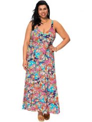 Aller Simplement Sukienka ze wzorem rozmiar: 46/48. Sukienki Aller Simplement, bez wzorów, z bawełny, bez kołnierzyka, bez ramiączek, maxi. Za 100.99 zł.